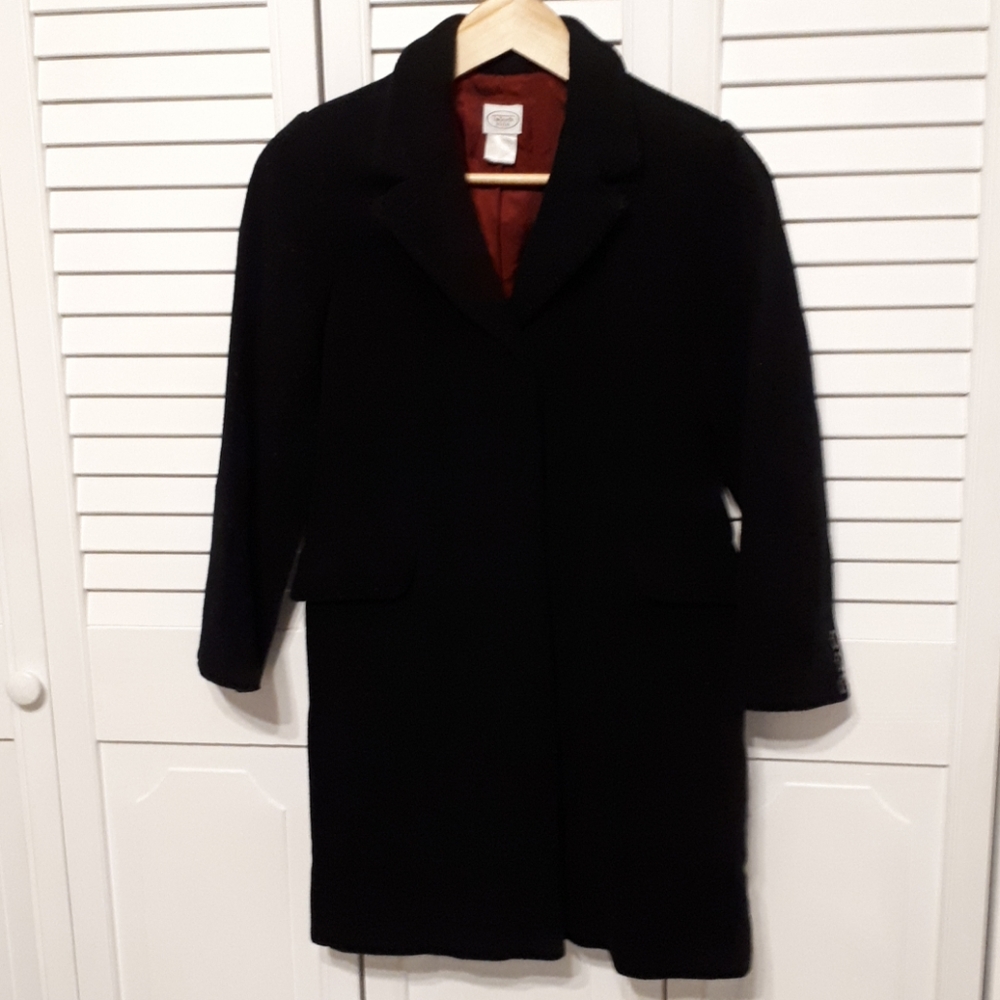 WINTER CLEARANCE. Talbots black wool coat. Girls size 12
